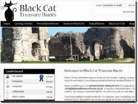 https://www.blackcattreasurehunts.co.uk/ website
