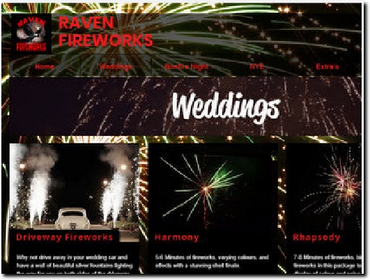 https://www.theweddingfireworks.co.uk/ website