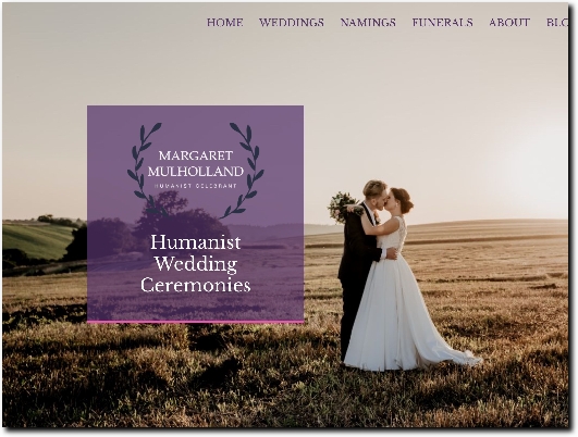 https://margaretmulhollandhumanistcelebrant.com/weddings-vow-renewals-elopements/ website